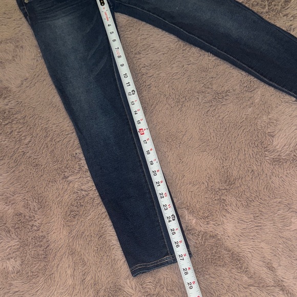 Levi's Classic Indigo Jeans Dark Blue Denim Super Skinny Knit Jean sz 14 Regular - Picture 11 of 14